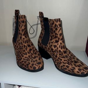 A New Day Cheetah Print Ankle Boots